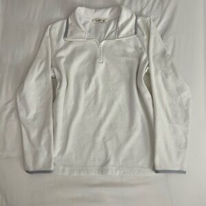 Old Navy white fleece quarter zip